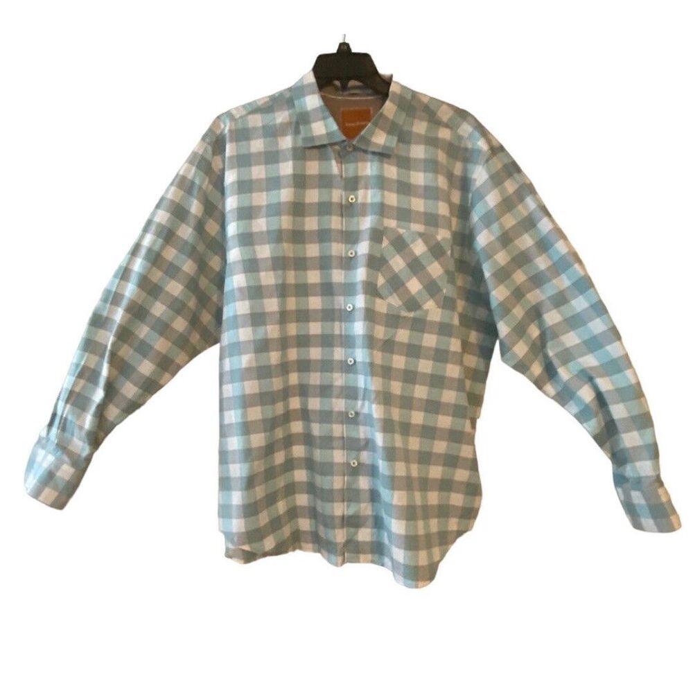 Tommy Bahama Shirt Mens XXL  Long Sleeve Button Down Pastel Check